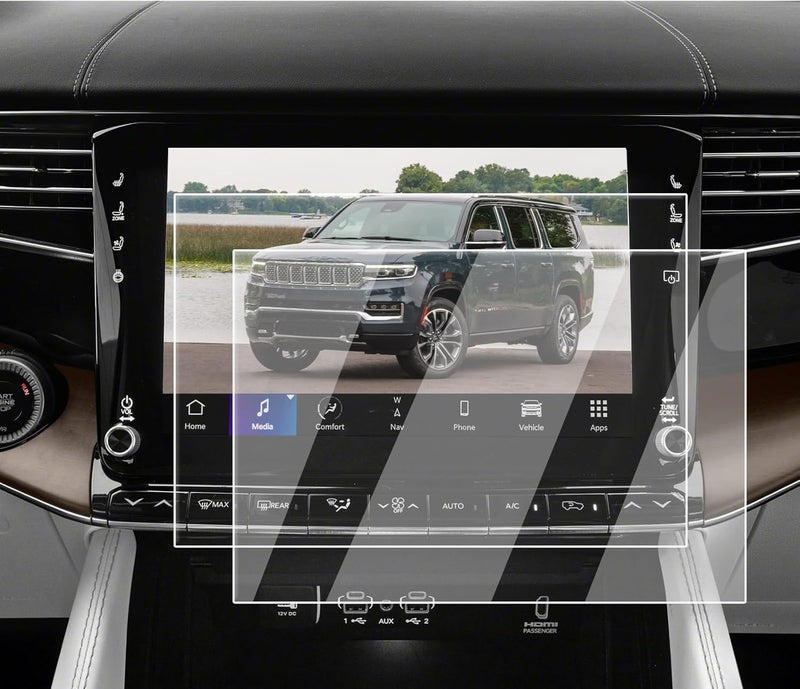 EcoZen Screen Protector 2 Pcs For 2022-2025 Jeep Grand Wagoneer - 12-Inch Nano-film Navigation Screen Protector For 2022-2025 Grand Wagoneer(Base/Series/Obsidian) Accessories - HD Clear & Easy to Install - Image 1